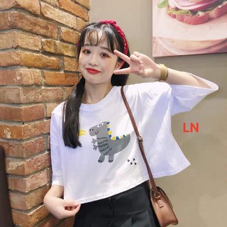 [FREESHIP ĐƠN TỪ 50K] Áo croptop khủng long thổi lửa LNG0321
