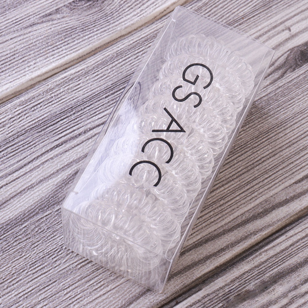 (Hàng Mới Về) Set 9 Dây Buộc Tóc Xoắn Ốc Không Cần Buộc Tóc Bằng Nhựa