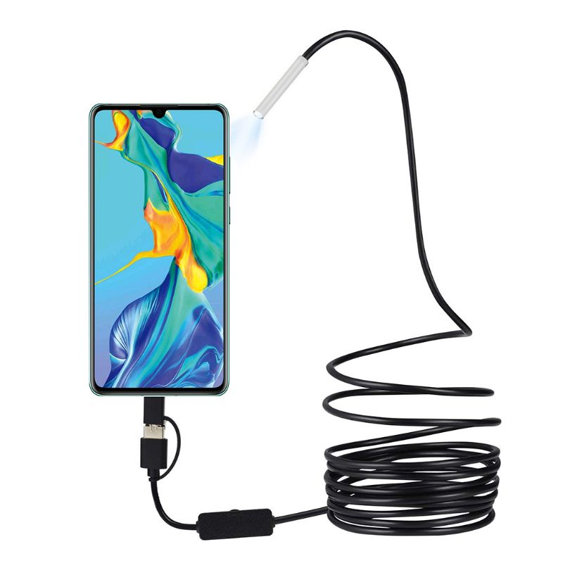 Camera Nội Soi 3 Trong 1 Không Thấm Nước 3.9mm Cổng Micro USB Và Type C