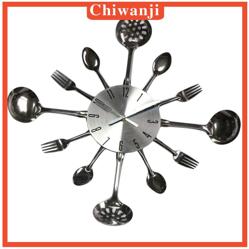 [CHIWANJI] Stainless Steel Wall Clock Decorative Wall Mounted Hanging Watch Home Decor