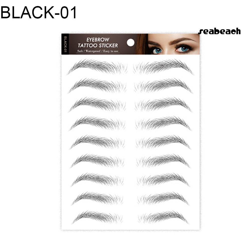 Miếng dán hình xăm chân mày 6D tự nhiên kháng nước lâu trôi