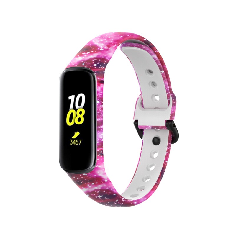 Dây Đeo Silicon Họa Tiết Hoa Cho Đồng Hồ Thông Minh Samsung Galaxy Fit 2 Sm-R220