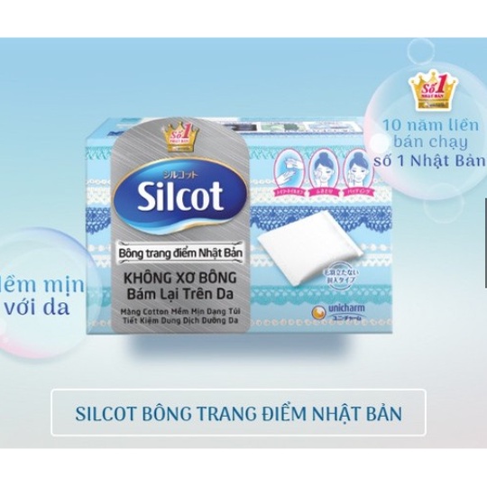 Combo Bông trang điểm  Silcot 82 miếng/hộp