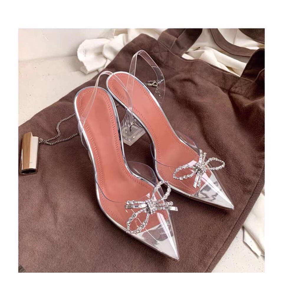 Giày cao gót nơ đá cao cấp êm chân gót 7p ms A12