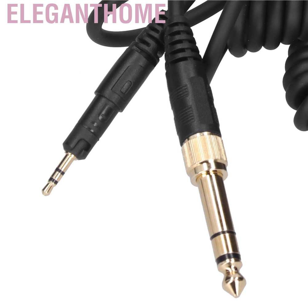 Eleganthome Stretchable Spring Headphone Audio Cord Replacement for Audio‑Technica ATH‑M50X M40X