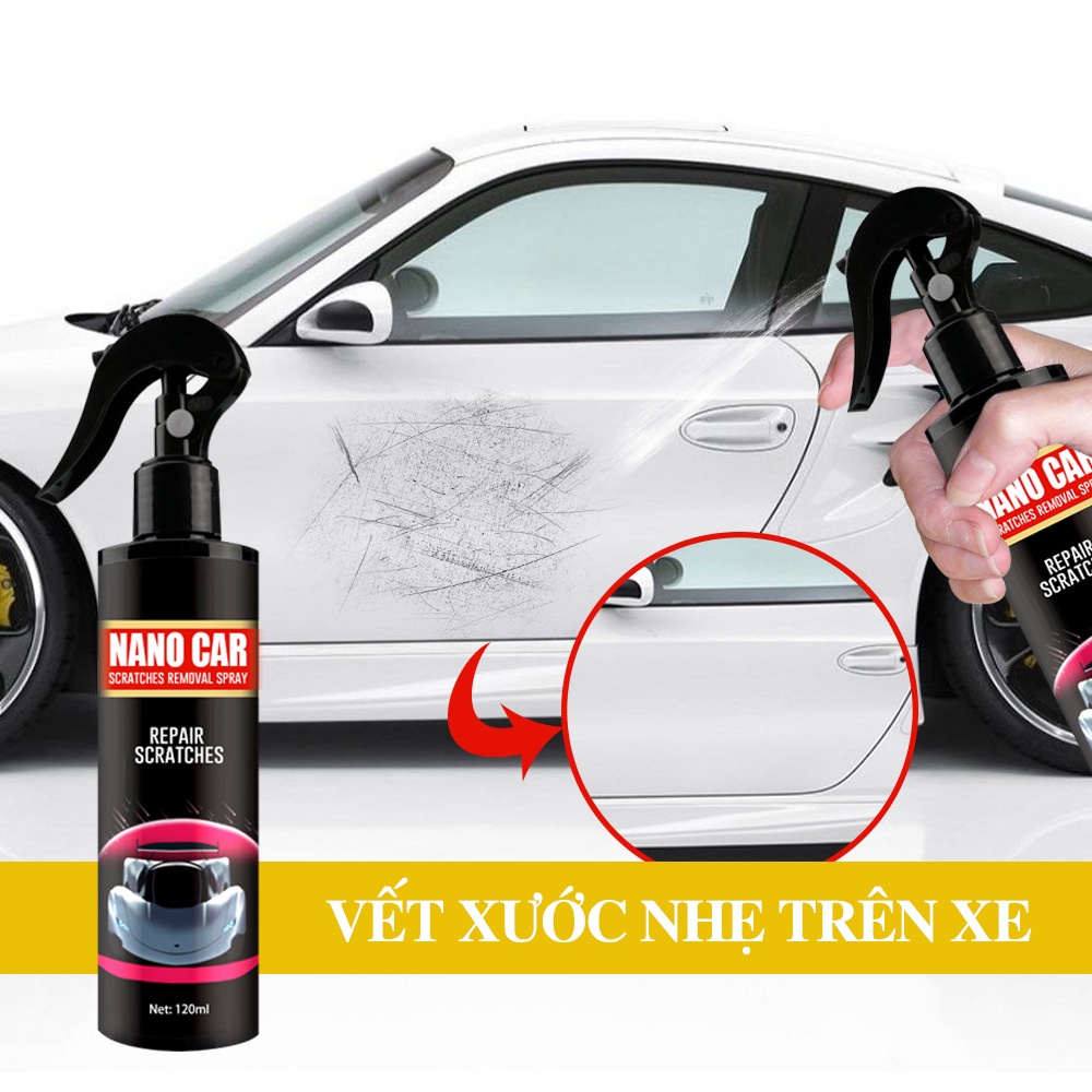 Chai xịt phủ NANO CAR chống thấm nước OTO - XE MÁY, Bảo vệ nước sơn khi tiếp xúc trực tiếp mưa năng, chống bám nước kính