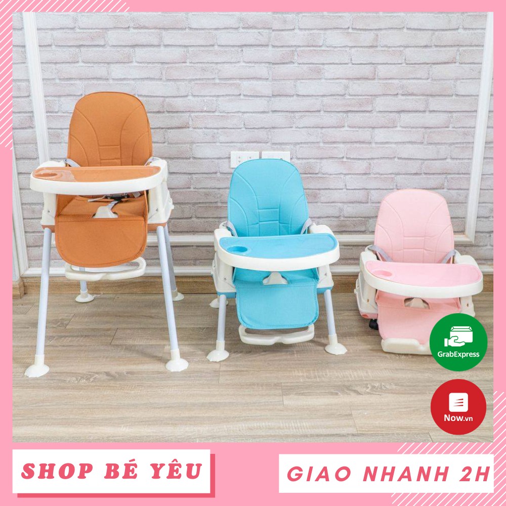 Ghế ăn dặm  𝑭𝒓𝒆𝒆𝒔𝒉𝒊𝒑  Ghế ăn dặm HANBEI 2020 + Đệm + Bánh xe [CHÍNH HÃNG BAO BÌ XANH]