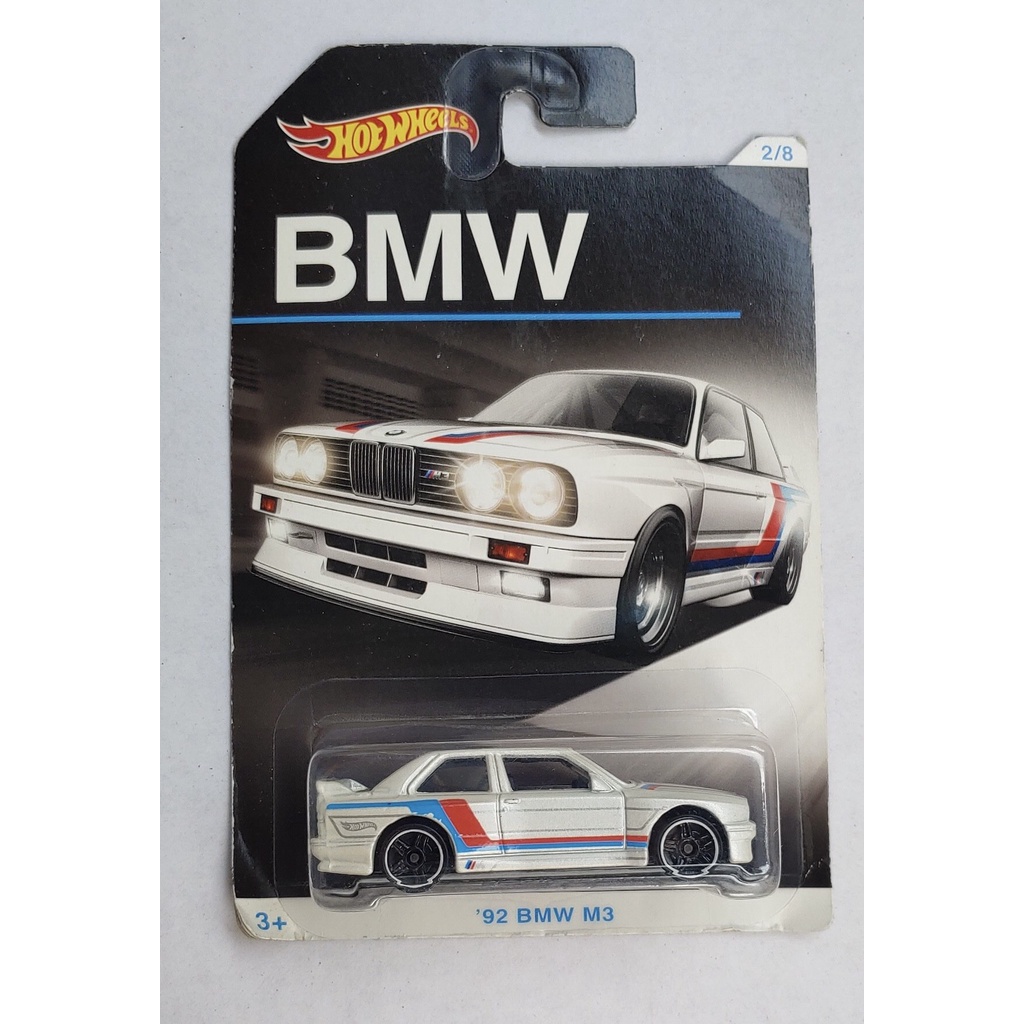 Xe mô hình tỉ lệ 1:64 Hot Wheels T-9 92 BMW M3 2/8 trắng