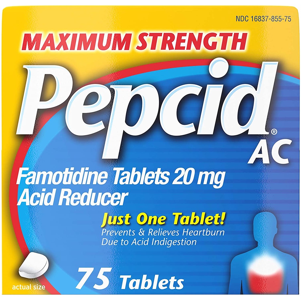 [DATE 8/2023 &amp;11/ 2023] MAXIMUM STRENGTH PEPCID AC 50 &amp; 75 TABLETS (50 &amp; 70 VIÊN)