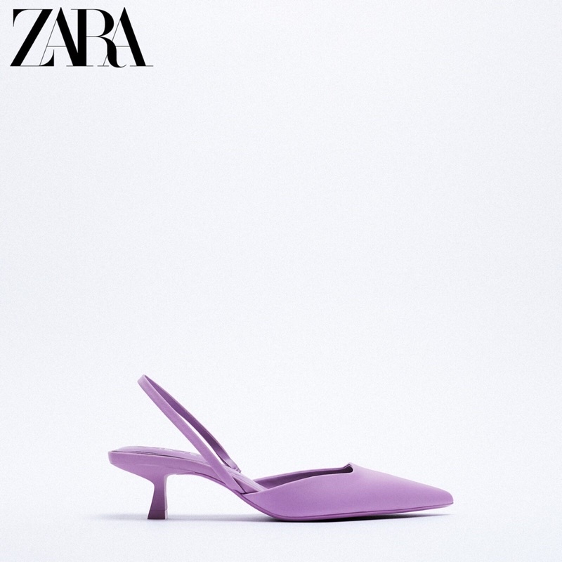 GIÀY CAO GÓT ZARA HỞ GÓT ĐẾ AIRFIT MÀU TÍM