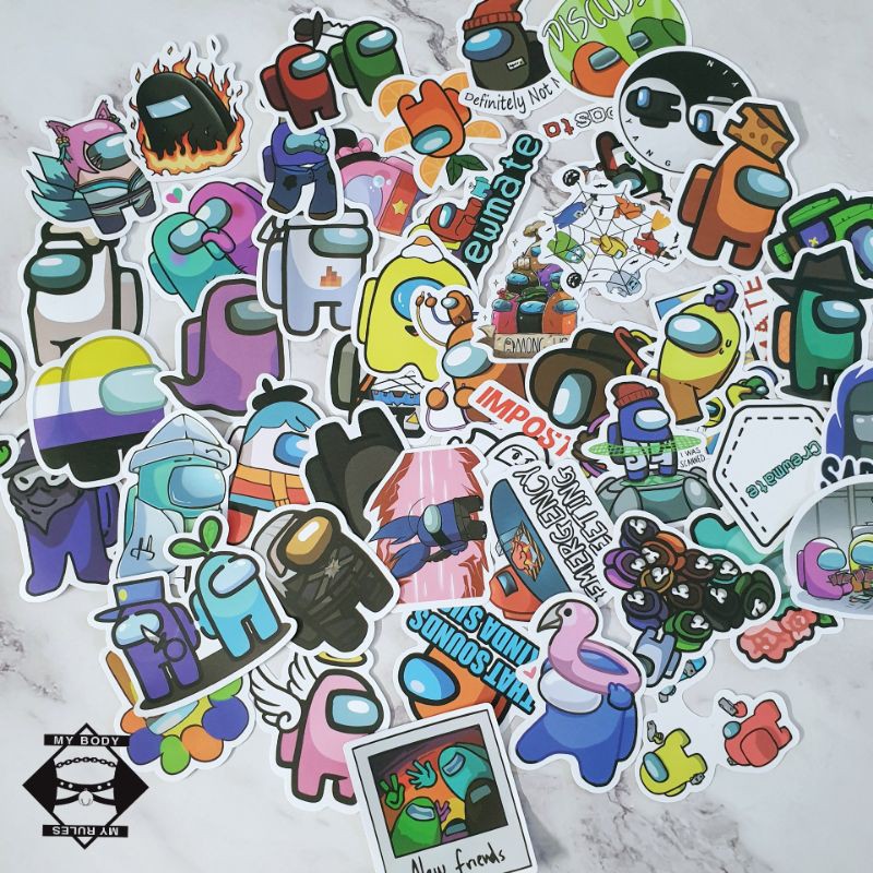 (Mã: 066) Set sticker/hình dán/decal Among Us.