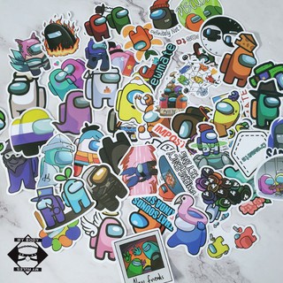 Set sticker/hình dán/decal Among Us.