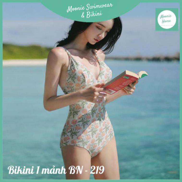 Bikini Nữ 1 Mảnh, Đồ Bơi Liền Thân Họa Tiết Hoa Nhí Nhẹ Nhàng Mã BN - 219 ྇