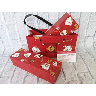 Hộp Giấy Đôi Đựng Bánh Mèo - Hạc (Set 10 Cái).