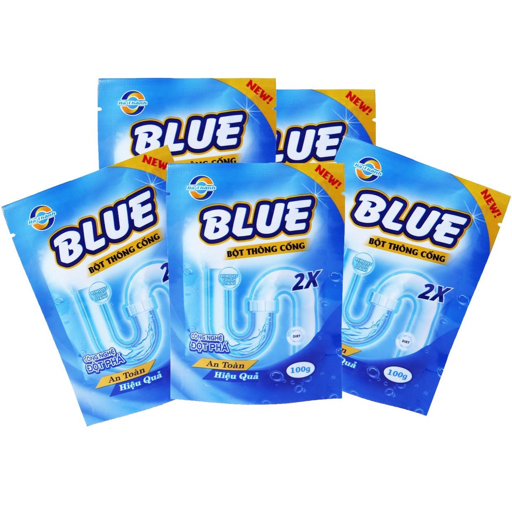Bột thông cống BLUE Hanvit công nghệ đột phá sạch 2X, an toàn hiệu quả 100g NPP G20shop