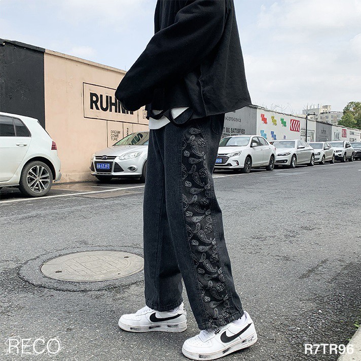 Quần jean nam Hàn Quốc cao cấp dáng rộng Trousers Loose R7TR96 Unisex