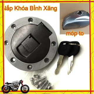 🚚[ FREE SHIP] BỘ NẮP KHÓA CHO BÌNH XĂNG LỚN 💎 ,Hơp kim nhôm khổng rỉ , chìa khóa đầy đủ