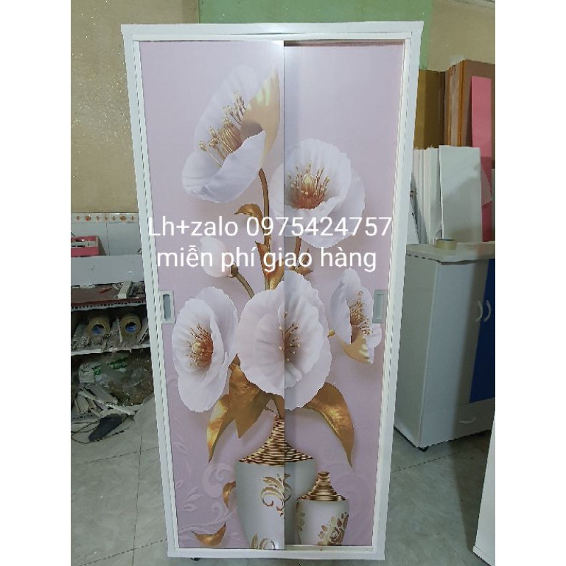 Tủ nhựa đài loan 2 cánh cửa lùa in 3D