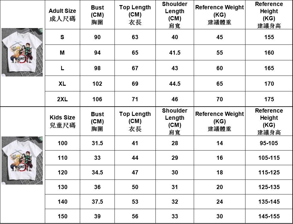 Áo Thun Tay Ngắn In Hình 3D KIMETSU Trẻ Trung Cho Nam Nữ