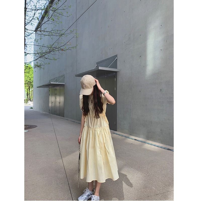 Váy học viện tay phồng ngọt ngào, đáng yêu của phụ nữ mùa hè 2021 mới mang phong cách vintage nhẹ nhàng của phụ nữ "xuất xưởng trong vòng 15 ngày" | BigBuy360 - bigbuy360.vn