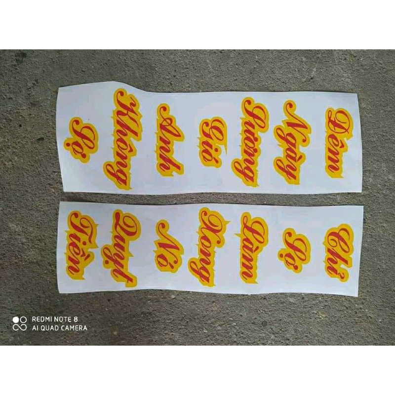 Tem thơ chữ dán xe tải