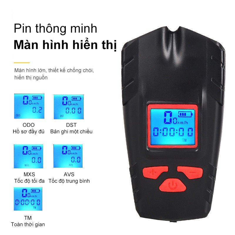 Đèn Pha 1000 Lumen 6 Âm Thanh Có Dây Cáp Và Còi Xe Đạp Với 5 Chế Độ Điều Chỉnh Khác Nhau Và 5 Chế Độ