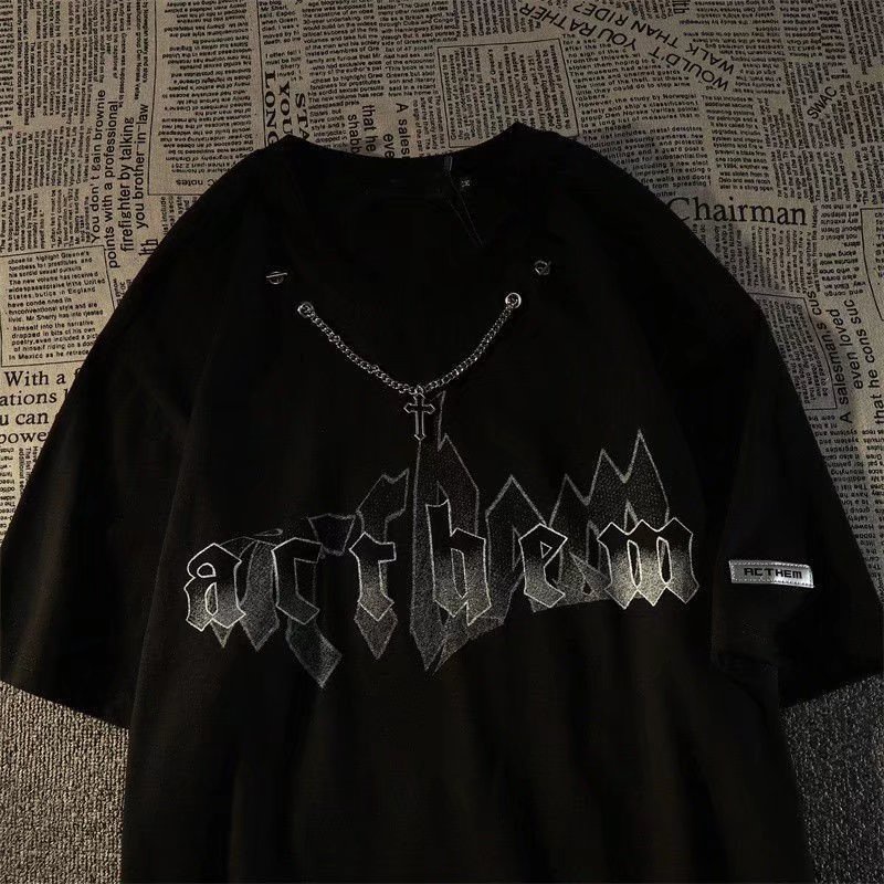 Áo thun nam hàn quốc  nam ngắn tay in chữ phong cách thời trang