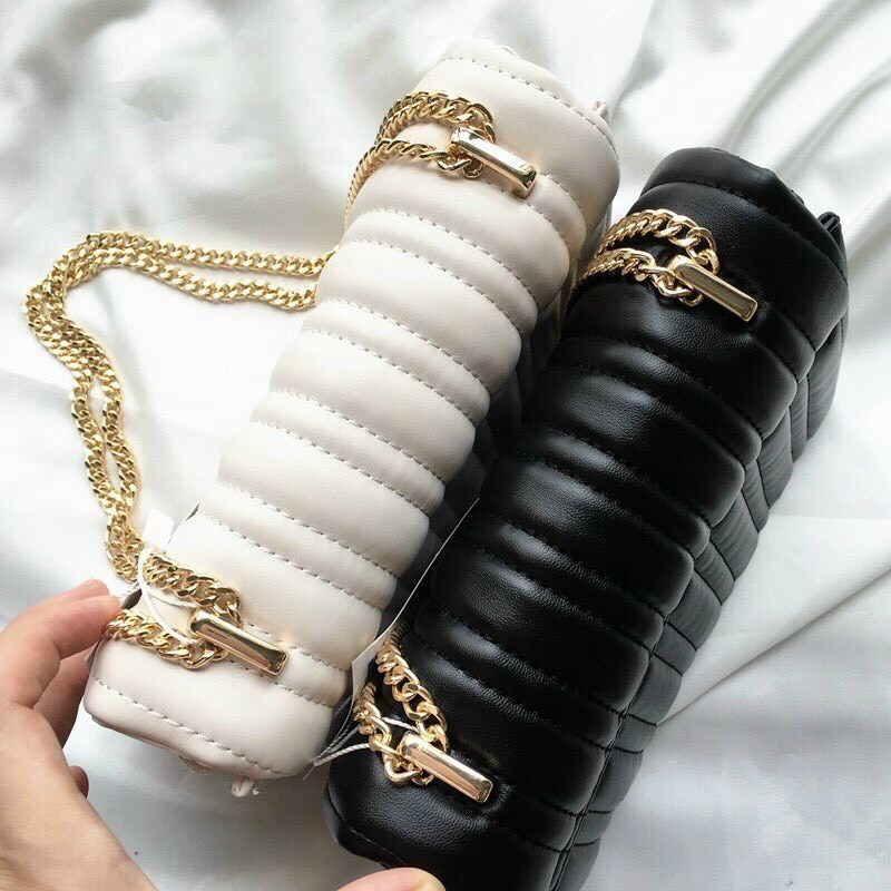 TÚI ZARA CHẦN SỌC SIZE TRUNG