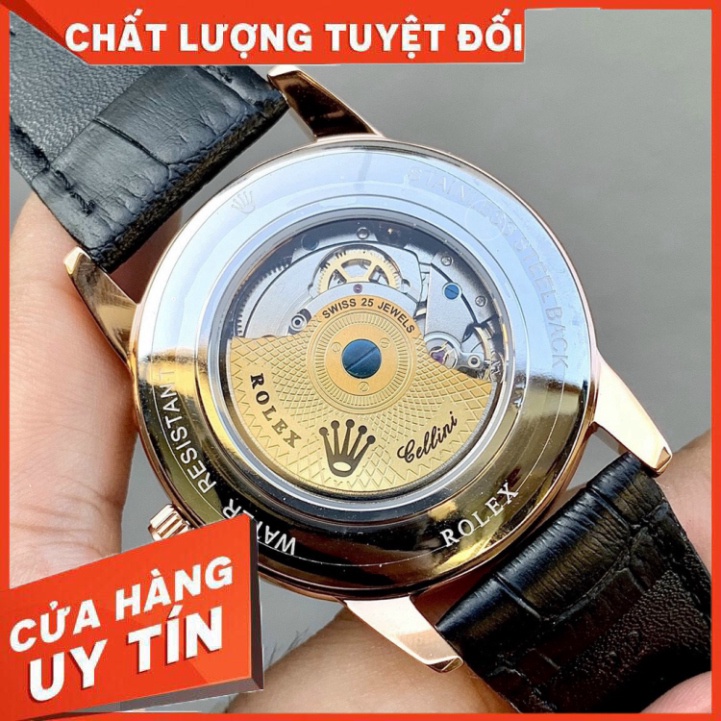 Đồng Hồ Nam RoLex 6 kim RA55 Case 42mm Cạnh Băm Máy cơ Automatic Nhật