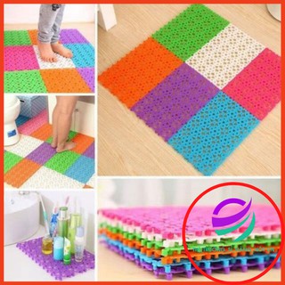 Combo 10 tấm thảm ghép nhà tắm nhiều màu sắc