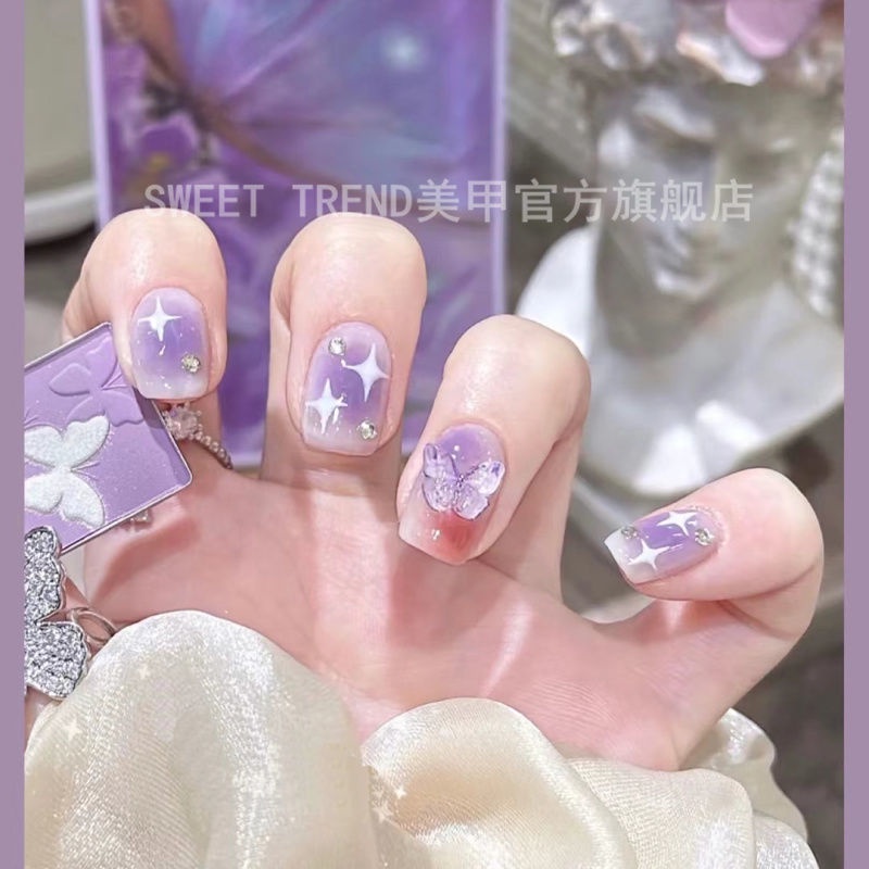 Sticker dán móng tay STZPRONAIL hình trái tim ngôi sao má hồng đỏ phong cách Pháp