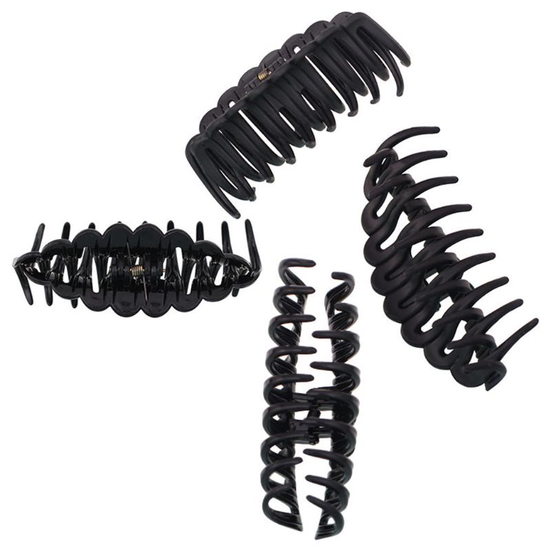 Kẹp Tóc Đuôi Ngựa Màu Đen Dày 12cm Dành Cho Nữ