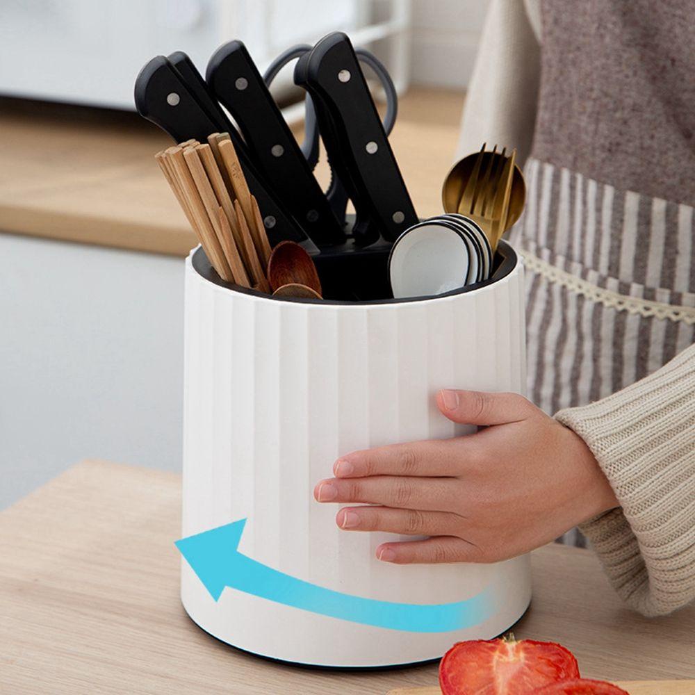 Giá Đỡ Dao Muỗng Đũa Thiết Kế Xoay Tiện Dụng Cho Nhà Bếp