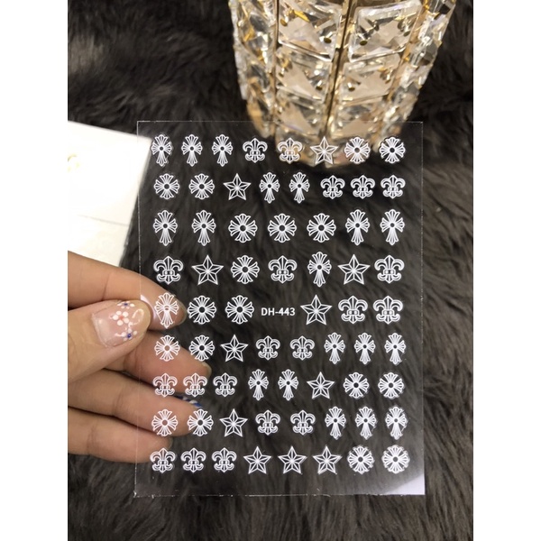 stich dán móng hoa tuyết ( làm móng , nail box )