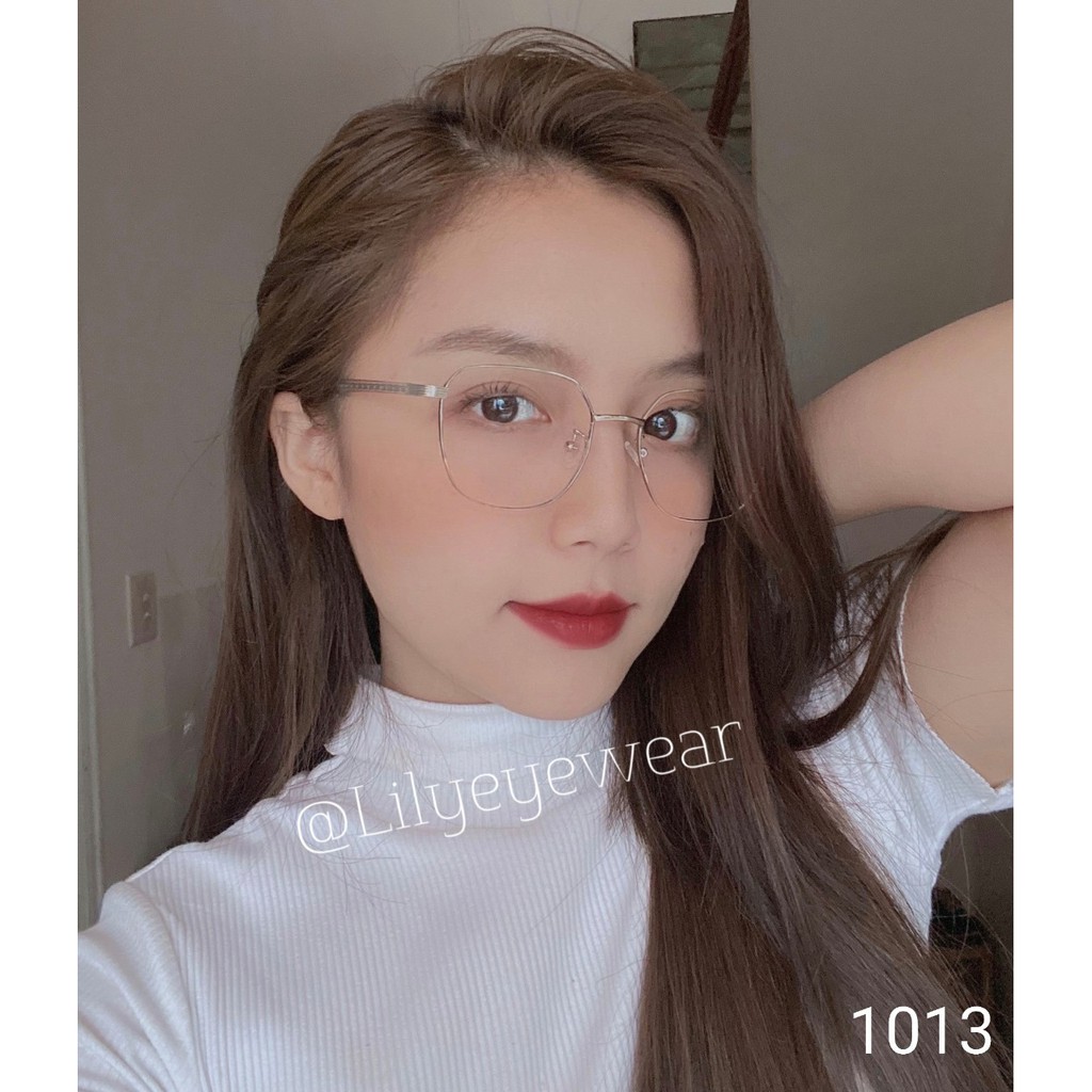 Gọng kính cận kim loại mắt tròn Lilyeyewear 1013 nhiều màu một size