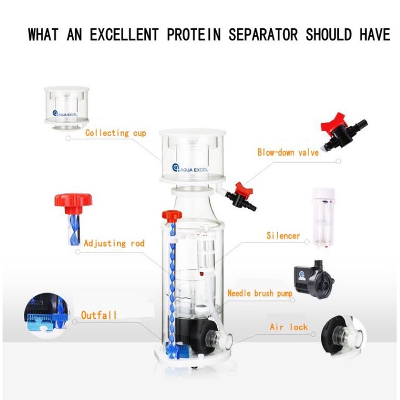 Skimmer AE401 AquaExcel Máy tách bọt cho bể cá biển 300 - 400l