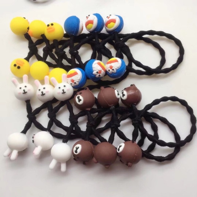 Combo 4 dây buộc tóc hình thú