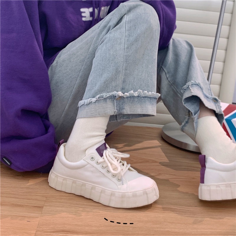 Giày thể thao canvas đế dày phong cách mùa thu 2021 mới năng động cho nữ