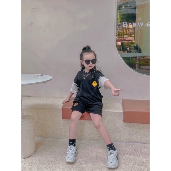 Bộ short Drew phối tay bé trai bé gái