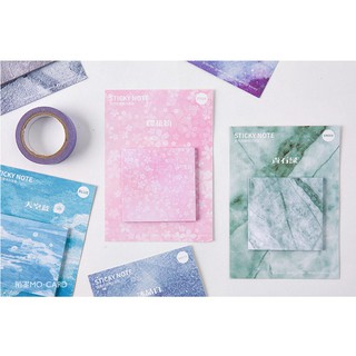 Giấy Ghi Chú Sticky Note Hoa Văn Vân Đá NOT005