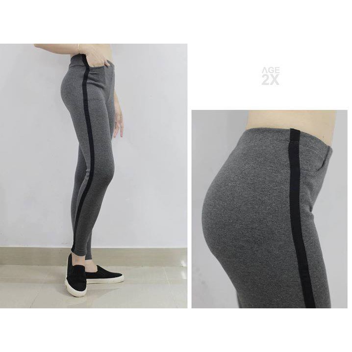 Quần legging nữ cạp cao,quần legging ôm nâng mông 1 sọc thể thao AGE2X hàng VNXK, chất lượng cao, tôn chân dài miên man