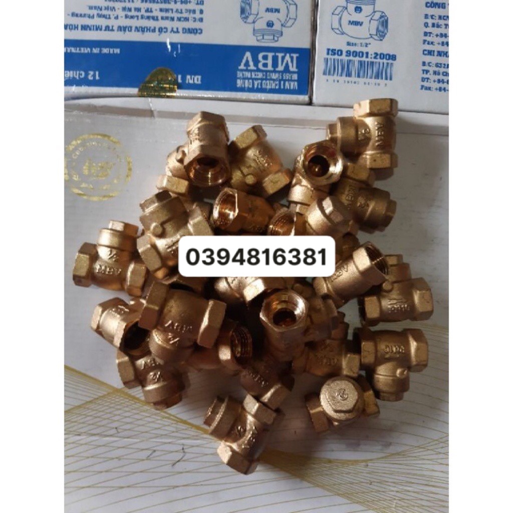 Van nước 1 chiều loại MBV và MI lá đồng phi 21, 27 Minh Hoà