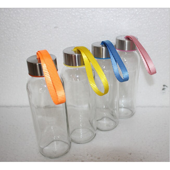 Bình nước thủy tinh 300ml có dây xách
