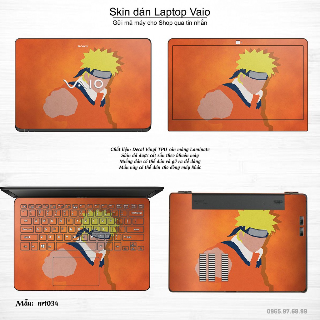 Skin dán Laptop Sony Vaio in hình Naruto _nhiều mẫu 2 (inbox mã máy cho Shop)