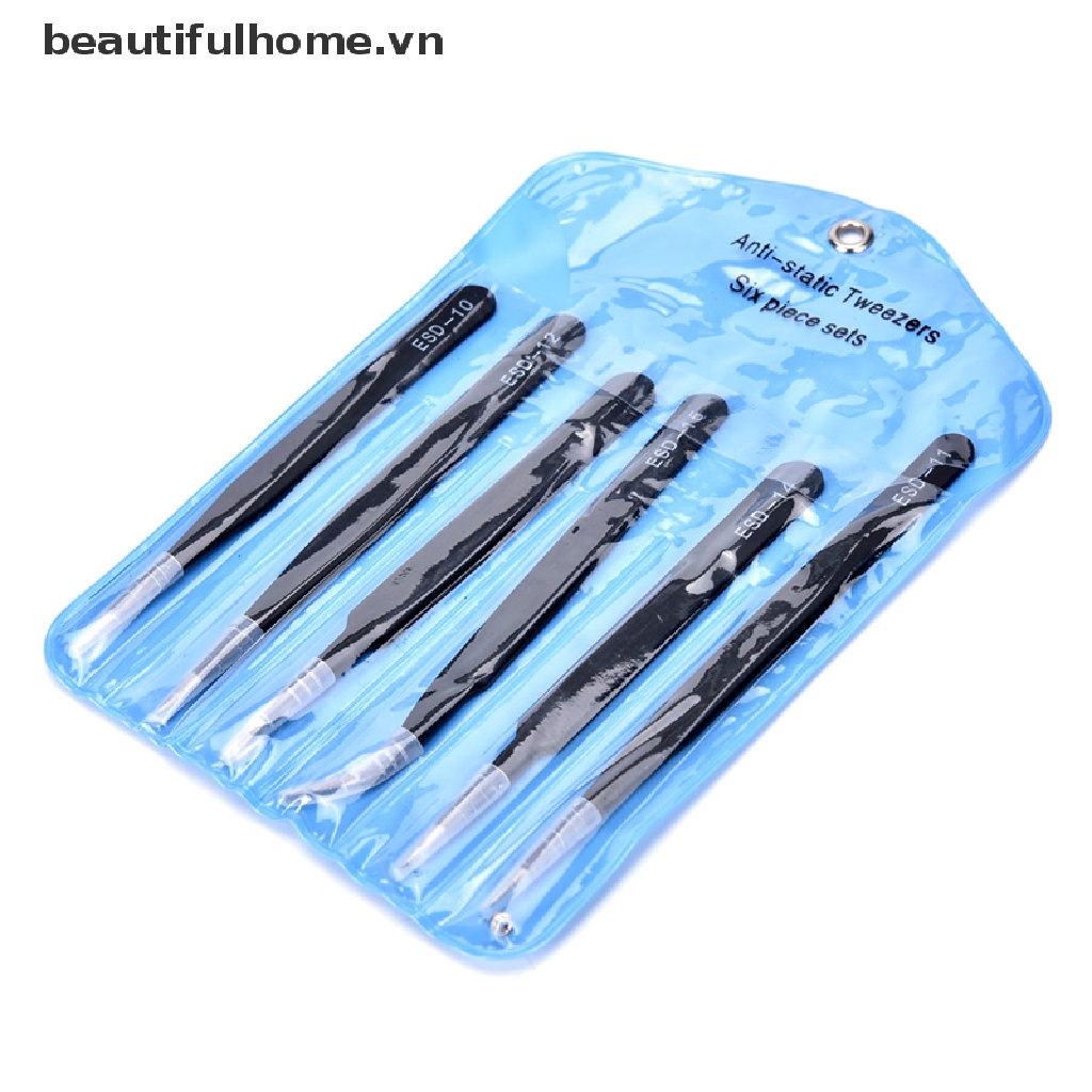 Bộ 6 Nhíp Inox Chống Tĩnh Điện Chất Lượng Cao