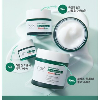 Kem dưỡng giảm mụn boH cica panthenol blemish cream tách set