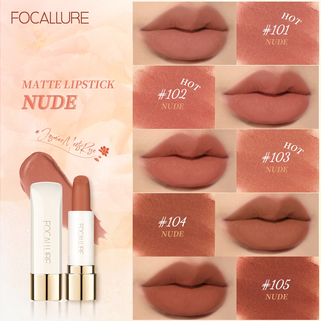 Son môi Focallure hương hoa hồng và hoa nhài kháng nước lâu trôi mềm mịn