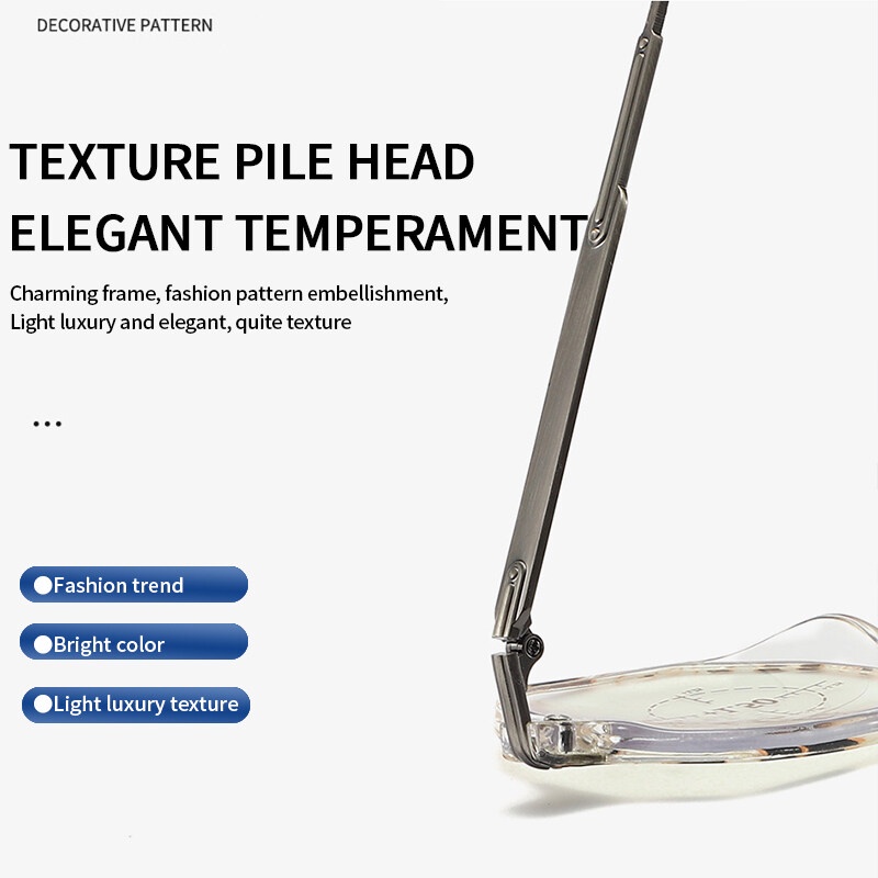 Kính Đọc Sách PTQ Tròng Đa Giác Chống Ánh Sáng Xanh Xoay 360 Độ Thời Trang