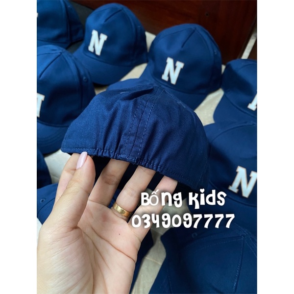 Mũ Lưỡi Trai Bé Trai Chữ N Xanh Than HaM