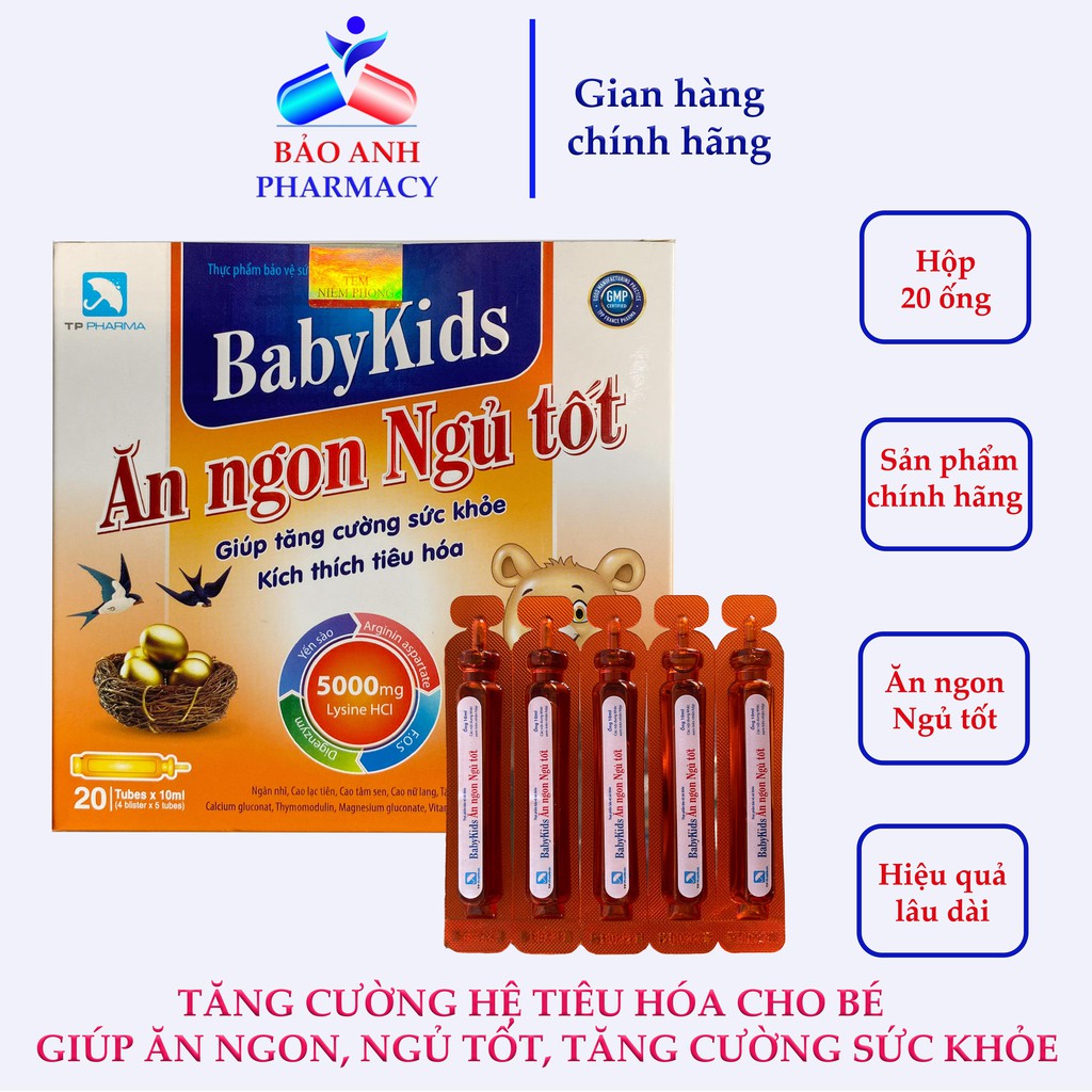 Ăn ngon ngủ ngon dạng ống cho bé, dùng tốt cho bé lười ăn, biếng ăn, chậm lớn, giúp tăng cân - Babykids Ăn ngon ngủ tốt